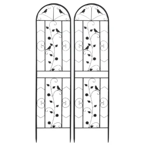 Metal Garden Trellis Fence, 83 in Tall, 2PCs