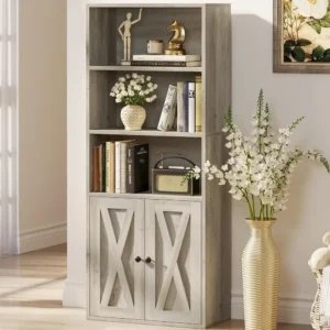 Industrial Bookshelves and Bookcases with Doors