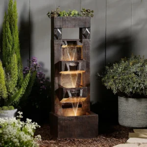 40.9" 4-Tier Indoor/Outdoor Modern Water Fountain
