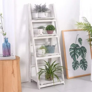 4 Tier Plant Stand Wooden Storage Shelf