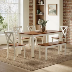 6-Piece Farmhouse Dining Table