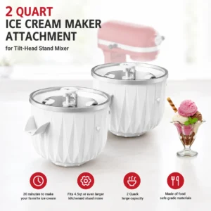 Ice Cream Maker Attachment for KitchenAid Mixer